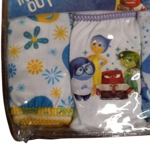 Disney Size 6 Inside Out Girls Panties 3-Pack 100% Combed Cotton Fun Designs NEW - Picture 3 of 4